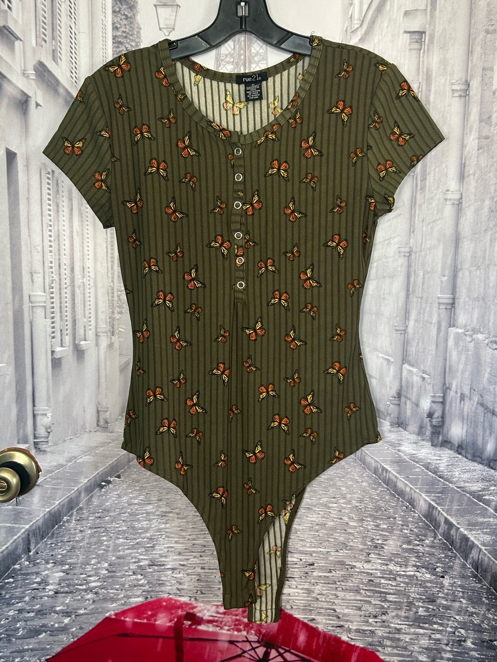 Rue21 Short-Sleeve Butterfly Bodysuit